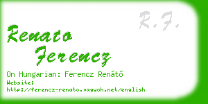renato ferencz business card